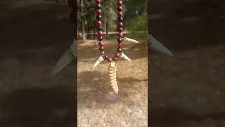 Florida Rattlesnake Necklace with Shark Teeth