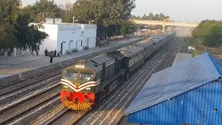 Pakistan Railways Fast Trains Passing Through At Changa Manga Railway Station