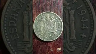 1944 1 Peseta Espa&ntilde;a Spain #numismatics #coin #rarecoins #worldcoins #collection