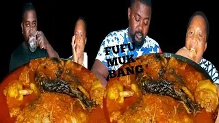 COOK AND EAT WITH US SAMR FUFU AND EGUSI SAMR FOOD MUKBANG AFRICAN FOOD EATING SAMR MUKBANG #cooking