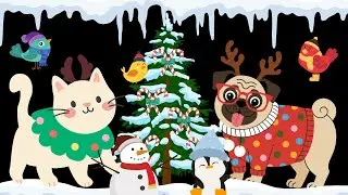 Christmas Animal Adventure Baby Sensory Video with High Contrast and Visual Stimulation Tummy Time