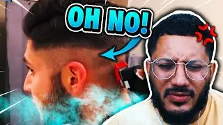 Barber Reacts To SELF HAIRCUT! Crazy Techniques Used