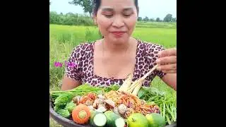 Wow... Spicy Food - Today Cooking & Eating Squid With Papaya Very Hot Delicious
