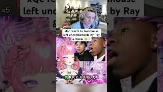 xQc reacts to Ironmouse UNCOMFORTABLE By Ray & Rakai 😬 #xqc #ironmouse #ray