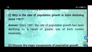 Why is the rate of population growth in India declining since 1981 ?