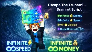 (OP🔥)(Celestial👾) Escape The Tsunami For Brainrot Script🤤| Infinite🤑And Speed⚡| VIP🤯|Dupe Brainrots🤫