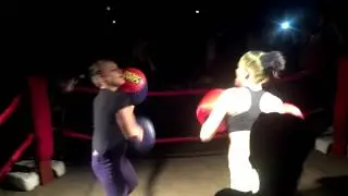 Foxy Boxing @ the Elmira Cabin, Nina vs Angelica Round 1