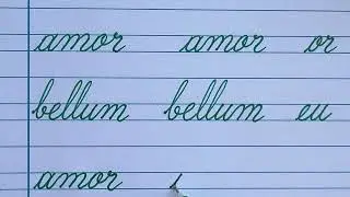 Latin handwriting | Stylish | Calligraphy I Amor I Bellum I