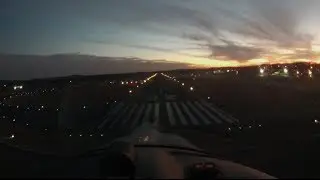 Sunset Cockpit Landing - Lynchburg Regional Airport (KLYH)