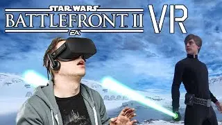 Star Wars Battlefront 2 VR Mod Gameplay Luke Skywalker in Windows Mixed Reality Helmet 2017