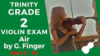 Trinity violin exam grade 2 Air by Gottfried Finger bars 9 to 16