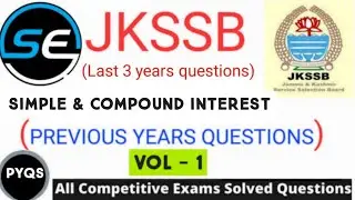 SI & CI |BASED ON JKSSB PREVIOUS YEAR QUESTIONS |