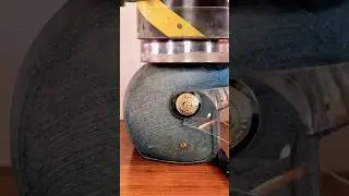 Crushing my denim helmet ⛑️ #funny #helmet #biker #destroy #crushing #costly #biker #bike #wow