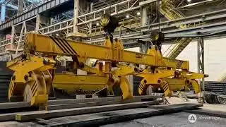 Траверса грузоподъемная клещевая для транспортировки квадратной горячей заготовки | КЗЭ ДимАл
