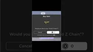 Claiming Free UGC Limited (Gold Z Chain) #roblox #freeugc #fypシ #viral #trend #robloxedit #trending
