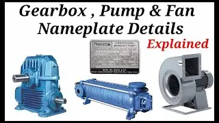 Gearbox Pump And Fan Nameplate Detail in Hindi