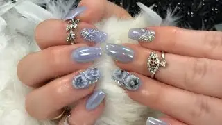Unicorn/Opal Chrome Nails + 3D Art