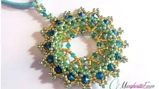 Tutorial con swarovski delica e seed beads. Pendente Eldor