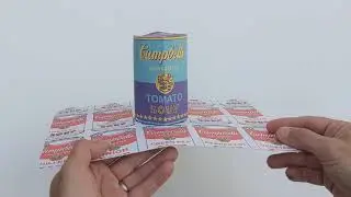 Andy Warhol Campbell's Soup Can Pop Up Greeting Card