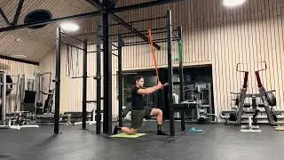 Single-arm explosive lat pull down (banded/oblique)