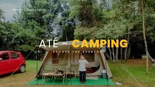 ACAMPAMENTO DE LUXO COM NOSSA NOVA TENDA GRANDE- Camping Perfeito com Sol e Gastronomia top ☀️⛺🍻