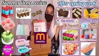 Meesho summer weather ☁️ ice cream and ice cream 🍨 popsicles tray 😱 we will also see how this work