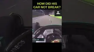 Hamilton crashes into the tyre barrier but takes little to no dmg! #f1 #shorts #formula1