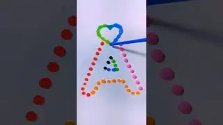 🟩🟨🔺 Смешивание цветов в технике капельного искусства 🎨 #шорты #микс #юбкасшортами