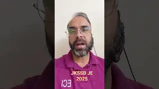 JKSSB JE 2025 Admit Card Important Update 🔥 #jkssbje
