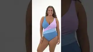 Sporti Plus Size Starlet Colorblock Tummy Control Wrap One Piece Swimsuit | SwimOutlet.com