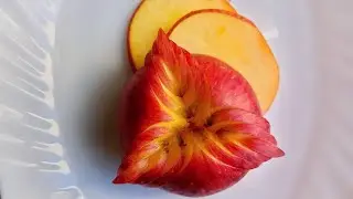 Apple Cutting Style | Apple Flower | Apple Carving Trick | Apple Decoration Food Art #shorts #apple