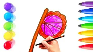 How To Draw cute hand fan Drawing, Painting & Coloring For Kids and Toddlers_Child Art 🌈🎨