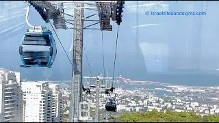 Riding the Haifa Cable Car (Cable Express) up the Carmel Mountain