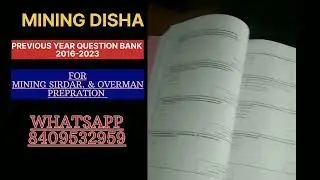 QUESTIONS BANK FOR MINING EXAM C.I.L