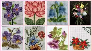Top 100+ Amazing and Elegant Floral Cross stitch patterns || Charsuti Kerhai Ideas For Everything||