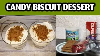 CANDY BISCUIT DESSERT RECIPE|| CANDY DELIGHT RECIPE|| 5 MINUTES BISCUIT DESSERT