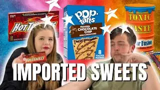 Trying imported sweets (Hot tamales, Pop Tarts and Atomic Waste)