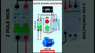 Digital Running Hour meter connections..  #industrialelectrician @SPENDINGELECTRICALTIPS