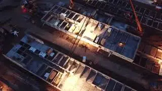 Modulbau |  Монтаж сантехнического модуля на стройке инфекционного корпуса в ТиНАО