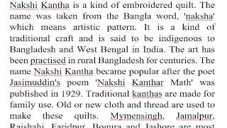 Nakshi kantha