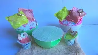#Мебель Для Кукол из Шариков #Лол своими руками #Стол Стулья Кресло #Диван