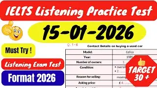 IELTS LISTENING TEST 2026 | IELTS LISTENING PRACTICE TEST WITH ANSWERS 2026