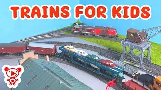 Toy Trains for Children | Model Railway with Freight Trains & Passenger Trains