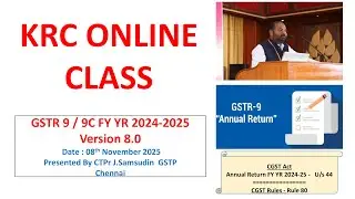 GSTR 9 UPDATE FY YR 2024-2025 ONLY  -Annual Return -In Tamil Presented By J.Samsudin CTPr(In Shorts)