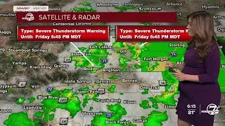 Severe storms rumbling across Denver metro, E. Plains Friday night