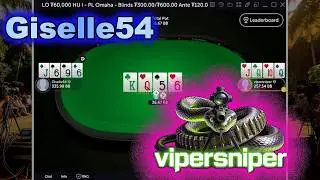 500/1000 Heads Up PLO with vipersniper & Giselle54 (Cards Up Highlights)