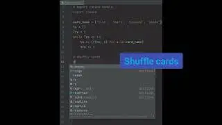 python program to shuffle deck of cards