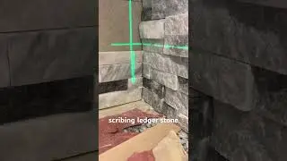 Ledger stone inside corner scribe.