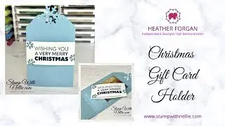 Let's make a gift card holder with the Sparkling Snowflakes tag topper punch - sneak peek!