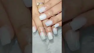 The Nail Techno | Milky Base Ombr&eacute;    #nailartdesignsathomewithouttools #shorts #nailart #naildesign